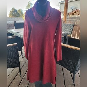 Dark red long sleeve dress size 6